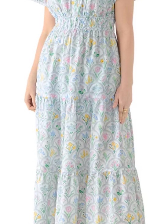 crown & ivy Dresses & Skirts - Crown & Ivy Women's Short Sleeve Smocked Waist Midi Dress